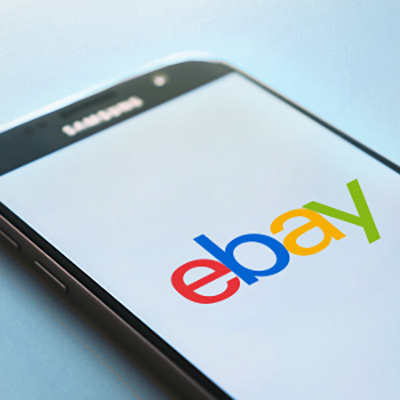 ebay logo on mobile screen